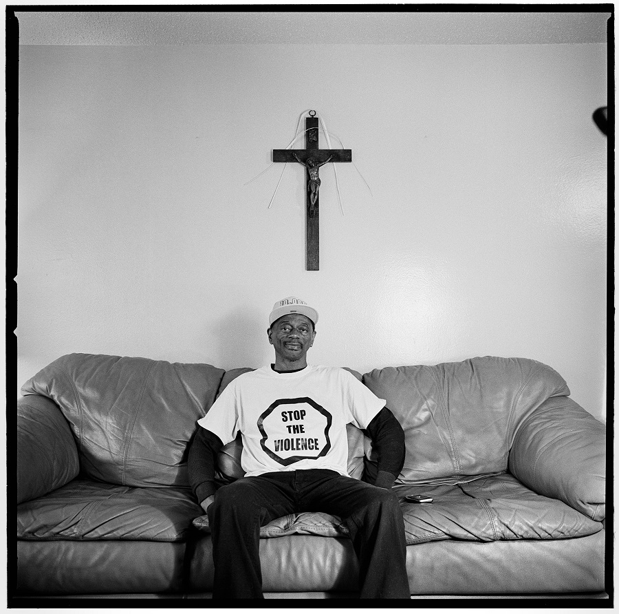 Bernard Smith, founder of Stop the Violence, lost both his 19-year-old son and 32-year-old nephew to gun violence in 2000. Shortly after they were killed, Smith started the Bronx-based organization in order to raise awareness about the violence and loss of life within the community. © Tony Baizan, 18-years-old